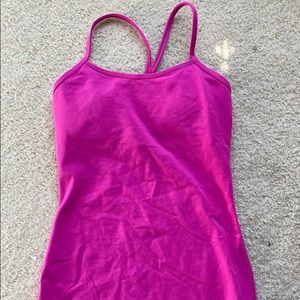 Hot pink lululemon flow Y tank!